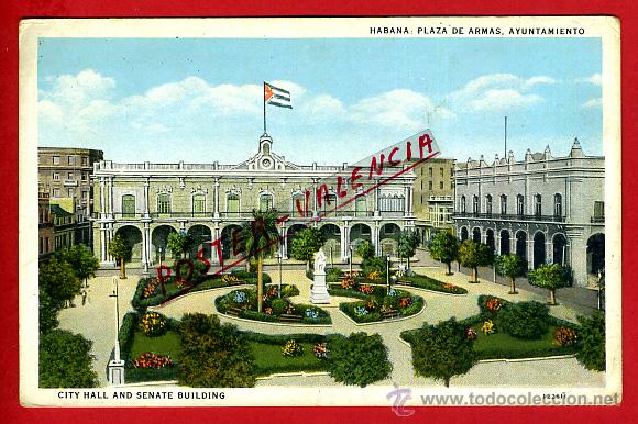 Cartes Postales: POSTAL, HABANA, CUBA, PLAZA DE ARMAS, AYUNTAMIENTO,  P93627