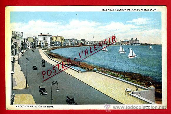Cartes Postales: POSTAL, HABANA, CUBA, AVENIDA DE MACEO O MALECON, P93629