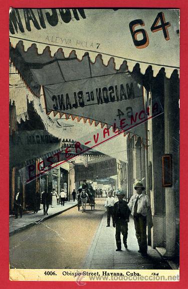 Postales: POSTAL, HABANA, CUBA, CALLE OBISPO, P93654