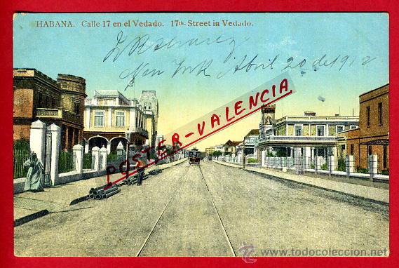 Postales: POSTAL, HABANA, CUBA, CALLE 17 EN EL VEDADO, P93698