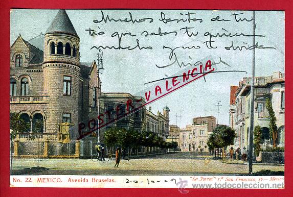 Postales: POSTAL, MEXICO, AVENIDA BRUSELAS, P93812