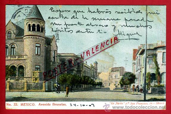 Postales: POSTAL, MEXICO, AVENIDA BRUSELAS, P93825
