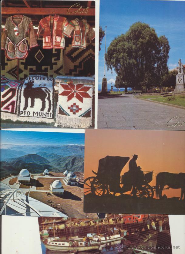 Postales: Chile.- Lote de 5 postales. - Foto 1
