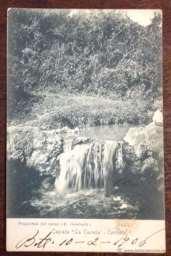 Postais: POSTAL CASCADA LA CAZUELA. CORRIENTES. R. GERSBACH. 1906.