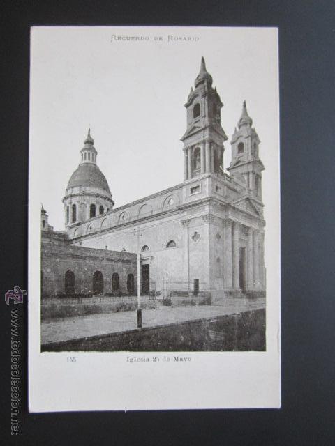 Postkarten: POSTAL ARGENTINA. ROSARIO. IGLESIA 25 DE MAYO. PRIMERA EDICI&Oacute;N.