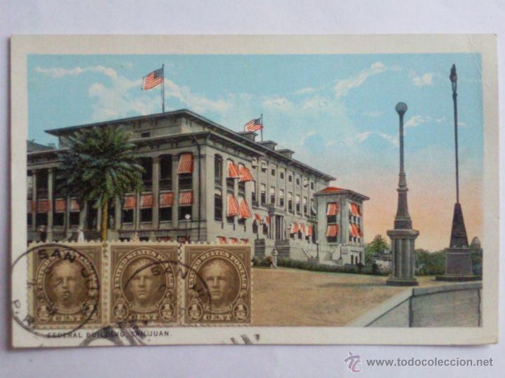 Postkarten: POSTAL PUERTO RICO, EDIFICIO FEDERAL SAN JUAN, A&Ntilde;O 30