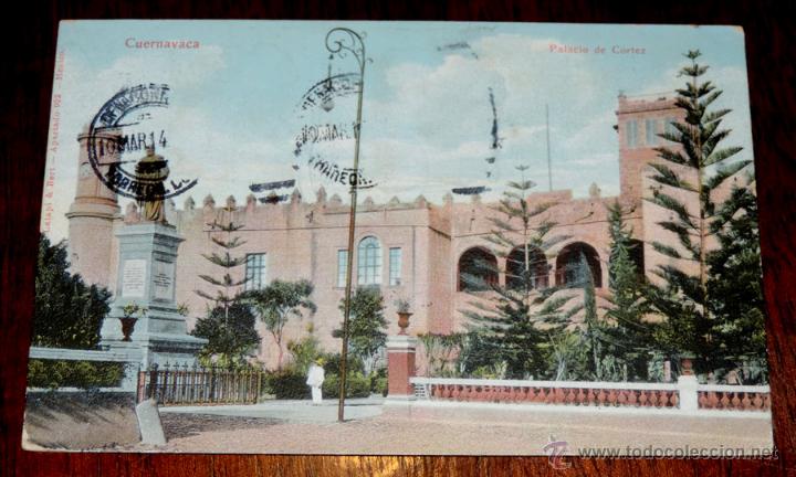 Postales: POSTAL DE CUERNAVACA, PALACIO DE CORTEZ, MEXICO, ED. LATAPI & BERT, CIRCULADA. - Foto 1