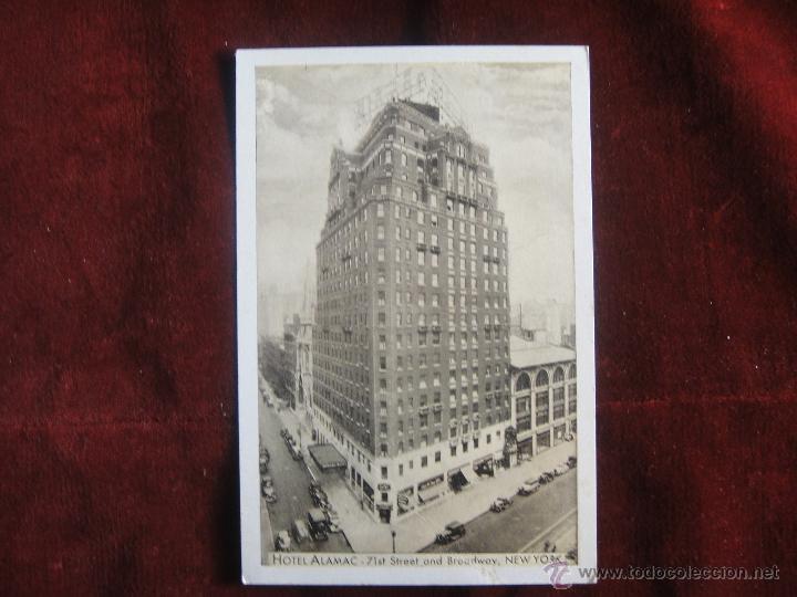 Postcards: POSTAL ANTIGUA - NUEVA YORK - HOTEL ALAMAC