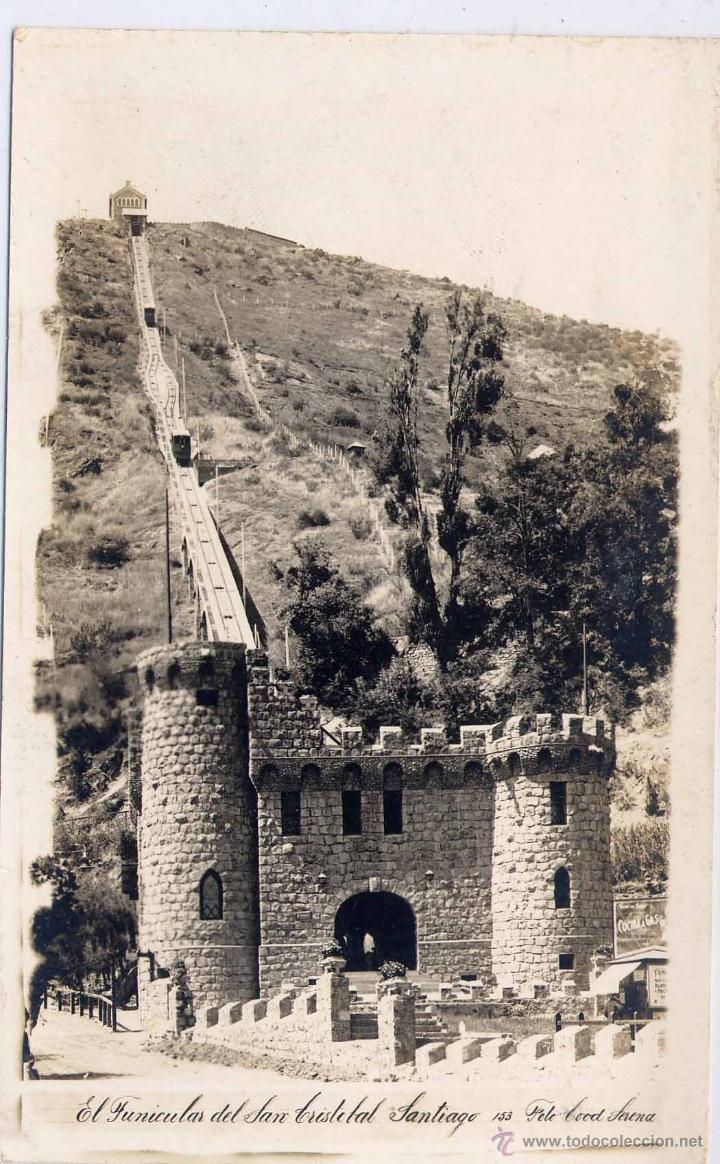 Postales: EL FUNICULAR DE SAN CRISTOBAL .- SANTIAGO - Foto 1