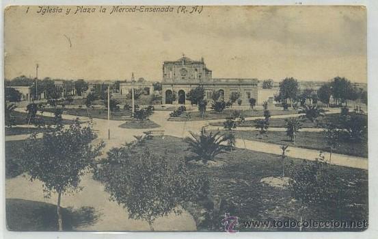 Cartes Postales: POSTAL DE ARGENTINA. ENSENADA. IGLESIA Y PLAZA LA MERCED N&ordm; 1   P-AMER-084