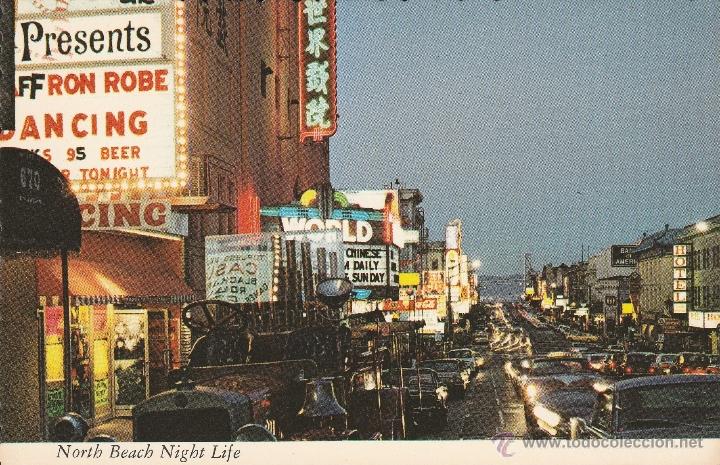 Cartoline: N&ordm; 14789 POSTAL ESTADOS UNIDOS NORT BEACH NIGHT LIFE