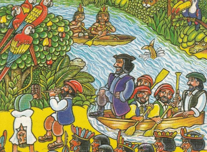 Cartes Postales: N&ordm; 17008 POSTAL NOTICIAS DO DESCOBRIMENTO HISTORIA INFANTIL BRASILIA