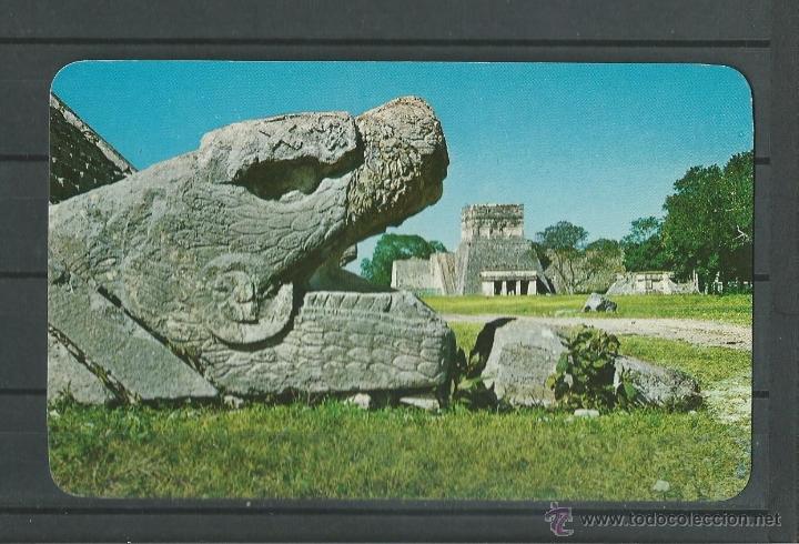 Postales: POSTAL DE MEXICO -TEMPLO DEL JAGUAR -CABEZA DE SERPIENTE EMPLUMADA-SIN CIRCULAR