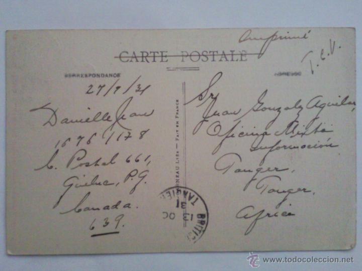 Postales: ANTIGUA POSTAL QUEBEC - CASTILLO FRONTENAC - Y MONUMENTO CHAMPLAIN, A&Ntilde;O 1931 - Foto 2