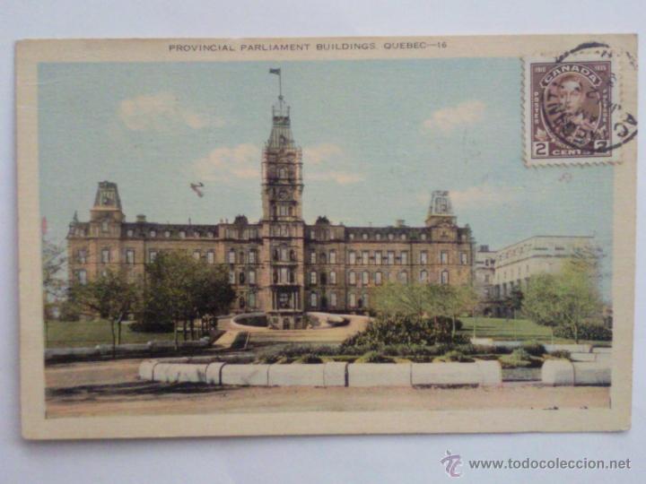 Postales: ANTIGUA POSTAL QUEBEC - EDIFICIO PARLAMENTO PROVINCIAL, A&Ntilde;O 1936 - Foto 1