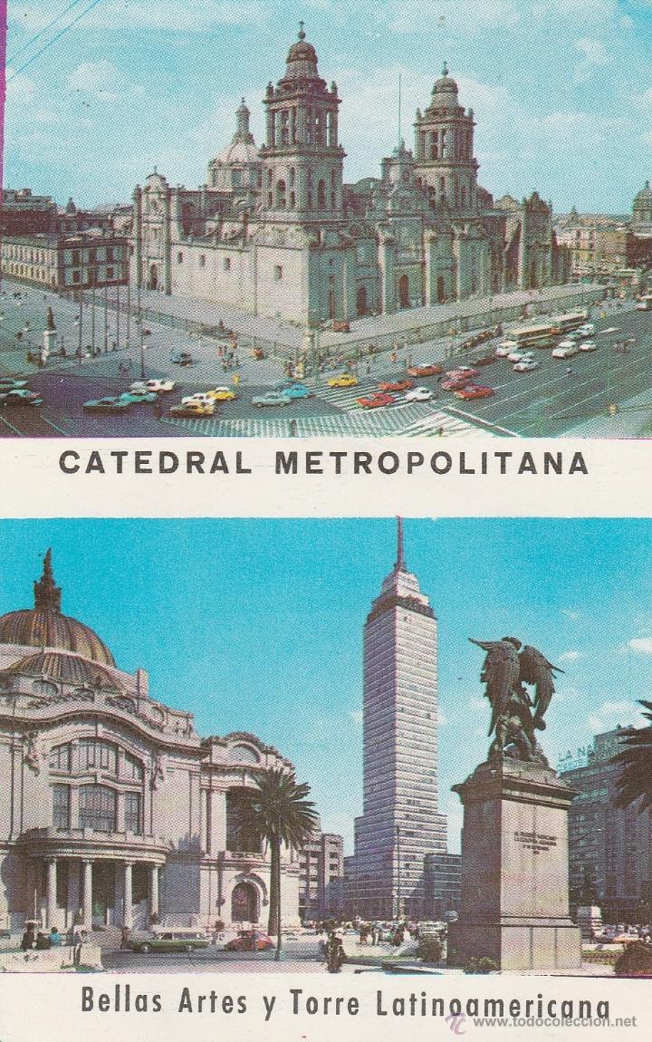 Postais: N&ordm; 19254 POSTAL MEXICO CATEDRAL BELLAS ARTES Y TORRE LATINOAMERICANA