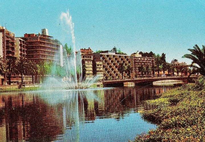 Postales: chile - vi&ntilde;a del mar - surtidor en el estero marga-marga - sin circular - a&ntilde;os 70