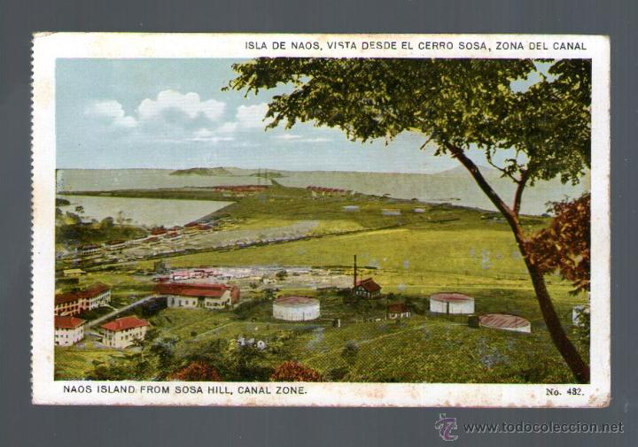 Postkarten: ISLA DE NAOS VISTA DESDE EL CERRO SOSA CANAL DE PANAM&Aacute; - POSTAL