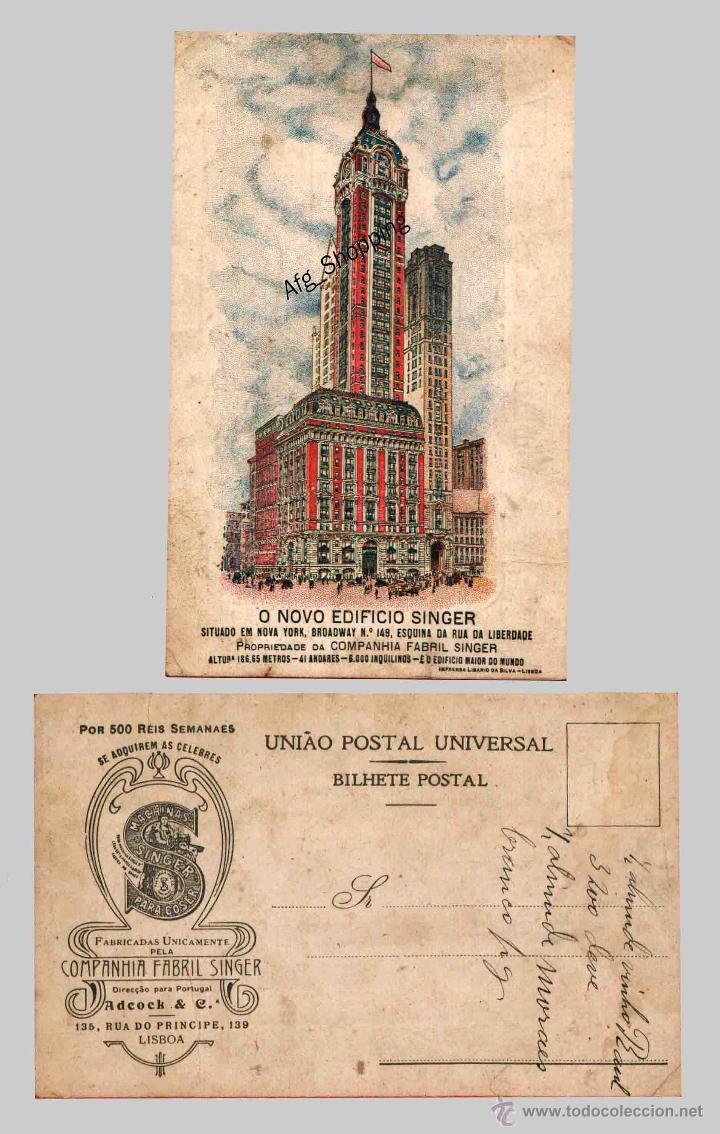Postales: EDIFICIO SINGER - NEW YORK - Old postcard - Foto 1