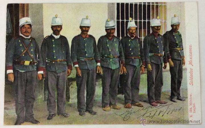 Postais: SOLDADOS MEXICANOS. J.K. 134. REVERSO SIN DIVIDIR.
