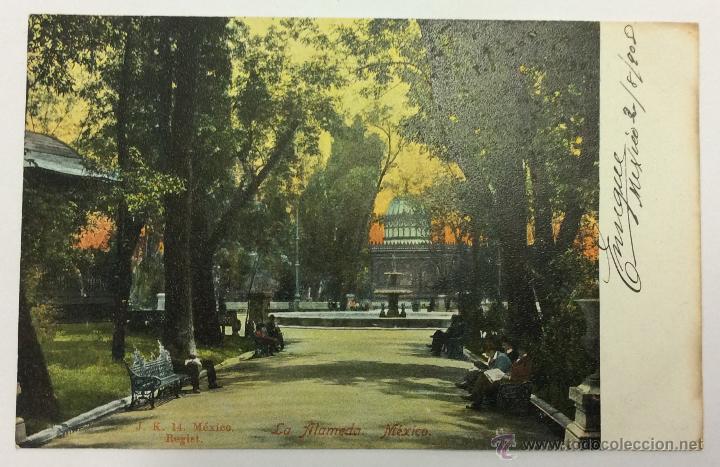 Postais: LA ALAMEDA. M&Eacute;XICO. J. K. 14. REVERSO SIN DIVIDIR.
