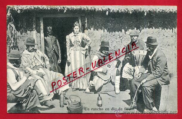 Postales: POSTAL ARGENTINA, UN RANCHO EN DIA DE FIESTA, P81574