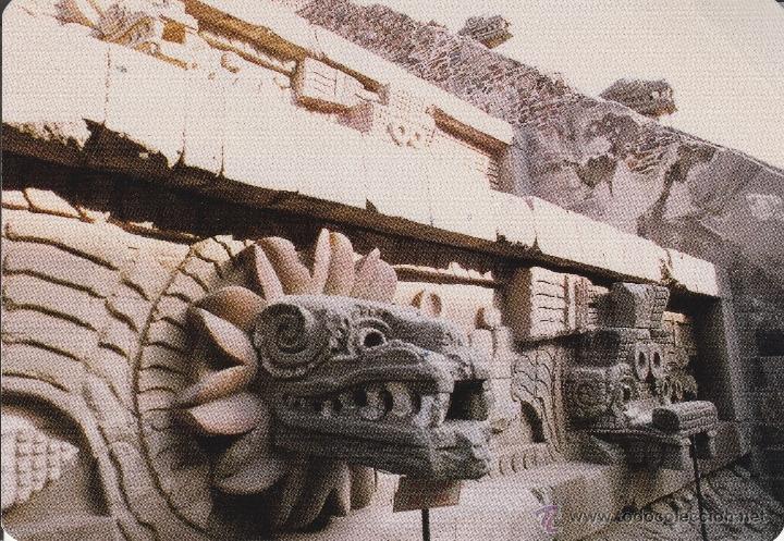 Postcards: N&ordm; 24322 POSTAL CABEZA DE SERPIENTE EMPLUMADA MEXICO