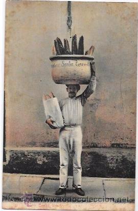 Postales: TARJETA POSTAL DE CUBA. CUBAN BREAD VENDER. - Foto 1