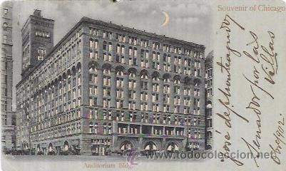 Postales: TARJETA POSTAL DE CHICAGO. AUDITORIUM BLDG. - Foto 1