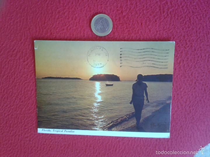Postais: BONITA POSTAL POSTCARD ESTADOS UNIDOS USA EEUU FLORIDA TROPICAL PARADISE. TRANQUIL BEACH AT SUNSET