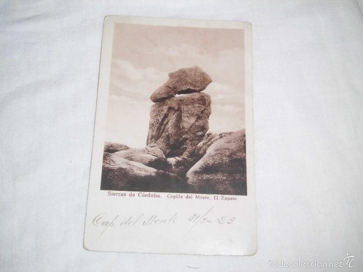 Cartoline: SIERRAS DE CORDOBA.CAPILLA DEL MONTE.EL ZAPATO.-N&ordm; 10.EDICION ENRIQUE FERRE FECHADA 1923 CIRCULADA