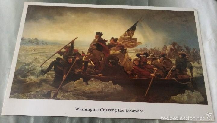 Postais: Postal gran tama&ntilde;o: 15 x 23 cm. Washington cruzando el Delaware. Nueva.