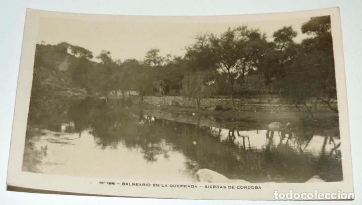 Postcards: FOTO POSTAL DEL BALNEARIO EN LA QUEBRADA, SIERRAS DE CORDOBA, N. 186, ARGENTINA, NO CIRCULADA, ESCRI