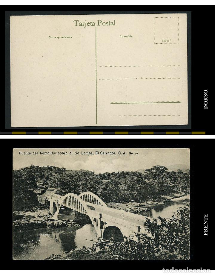 Postales: El Salvador. Puente del Remolino sobre el Rio Lempa. C.A.