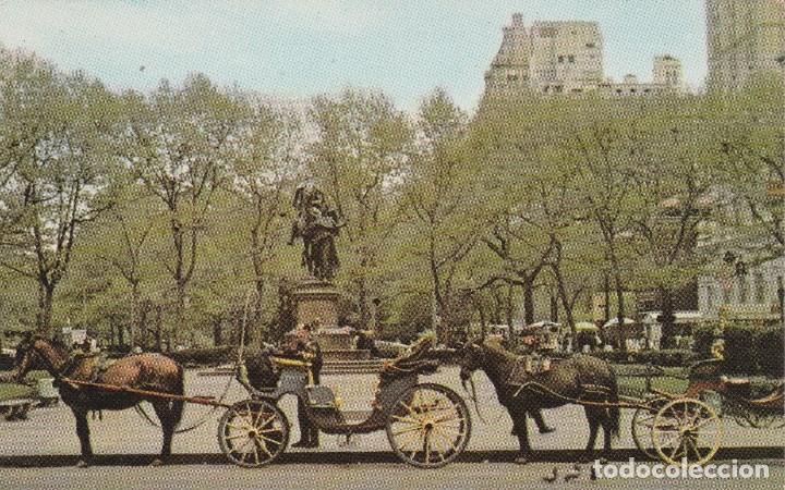 Cartoline: N&ordm; 543 POSTAL HORSE DRAWN CARRIAGES GRAND ARMY PLAZA NEW YORK CITY ESTADOS UNIDOS
