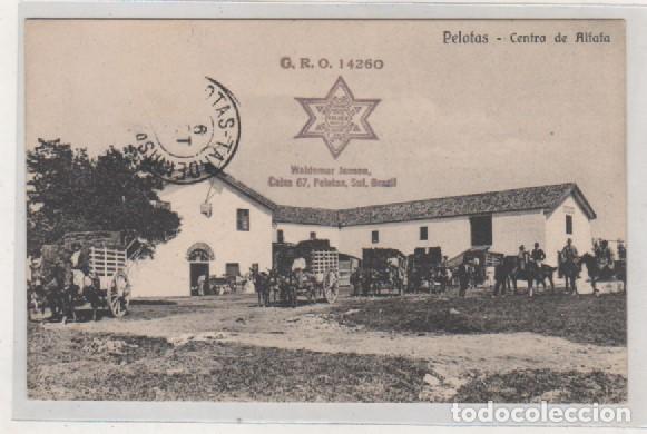 Cartoline: Brasil Pelotas. Centro de Alfafa Escrita. Sin circular. Merira. Filat&eacute;lico.