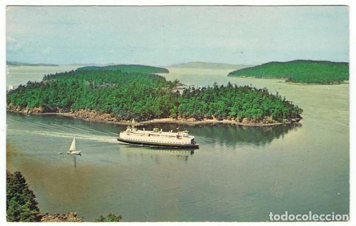 Postales: Postal del barco Washington State Ferry Evergreen in the famous San Juan Island