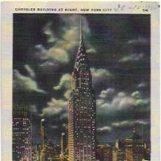 Postales: P- 7025. POSTAL NEW YORK CITY. CHRYSLER BUILDING AT NIGHT.. Lote 89628060