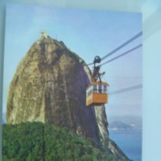 Postales: POSTAL DE RIO DE JANEIRO ( BRASIL) ; PAN DE AZUCAR , FUNICULAR . AÑOS 50. Lote 93709010