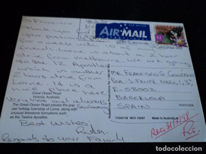 Postales: victoria australia circulada 1998 - Foto 2