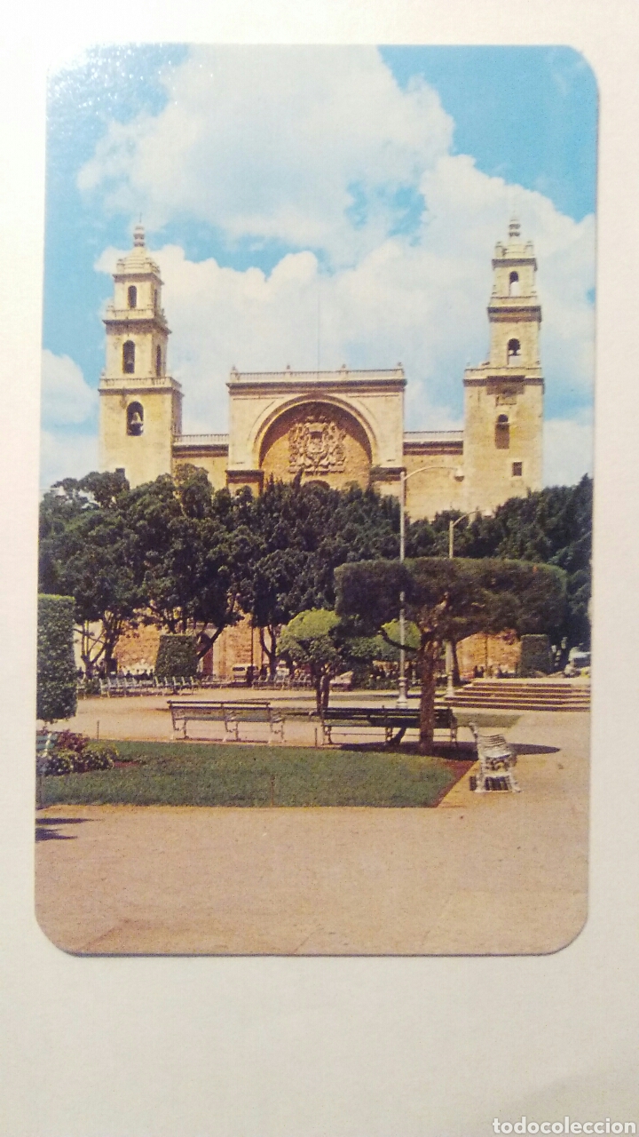 Cartoline: Postal La Catedral, Merida, Yucat&aacute;n, M&eacute;xico. Mexfotocolor.