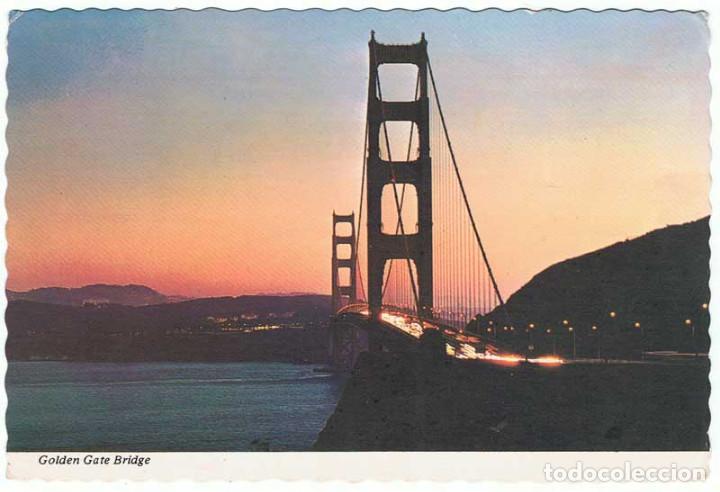 Postales: Postal de San Francisco. Golden Gate Bridge at sundown. USA. Sin circular