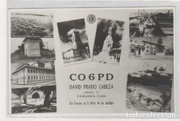 Postkarten: David Prado Cabeza Caibarien Cuba. En el reverso Radio Club de Cuba.