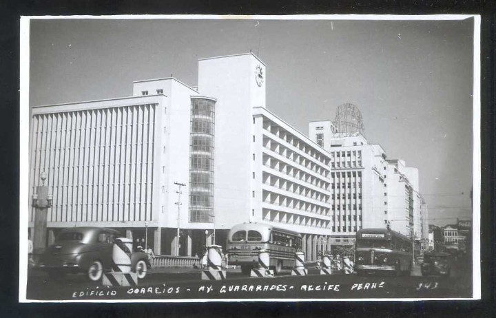 Postales: Brasil. Recife. Pernambuco. *Edificio Correios. Av. Guararapes* Sin datos editor. Escrita. - Foto 1
