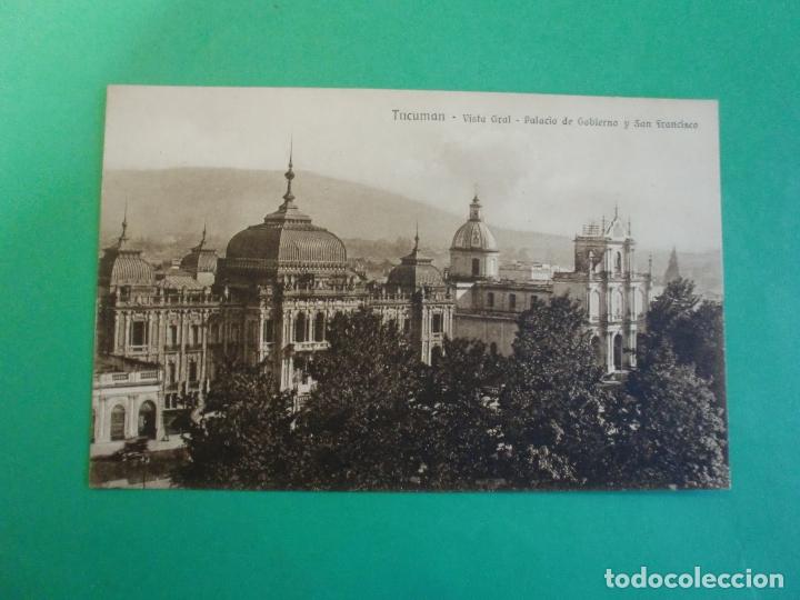 Postcards: TUCUMAN PALACIO DE GOBIERNO Y SAN FRANCISCO TARJETA POSTAL O.H. B.A. N. 46 - ARGENTINA A&Ntilde;OS 20