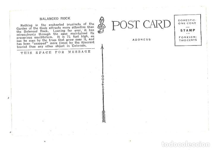 Postales: Balanced Rock. Colorado. USA. Sin circular - Foto 2