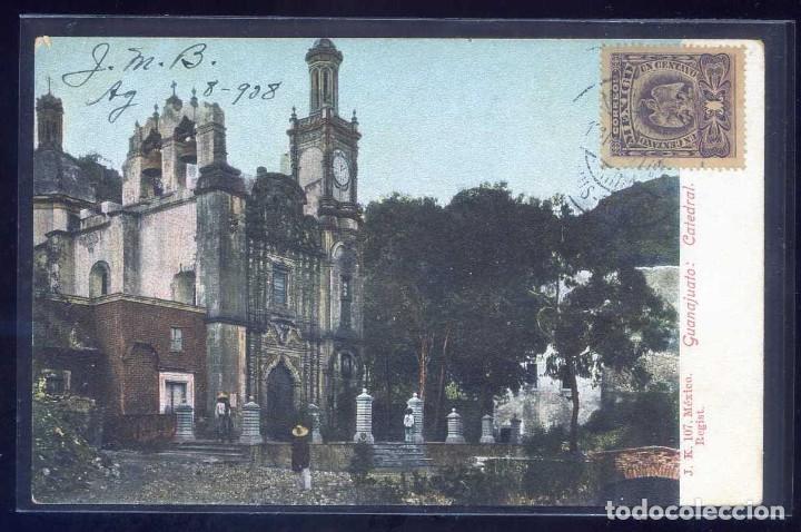 Postales: M&eacute;xico. Guanajuato. *Catedral* Circulada 1908. - Foto 1