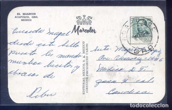 Postales: M&eacute;xico. Acapulco. *El Malec&oacute;n...* Circulada. - Foto 2