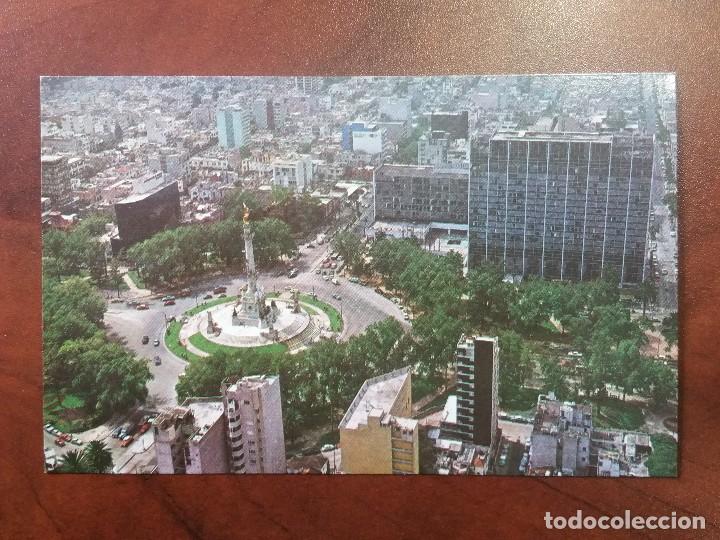 Postkarten: Postal Mexico D.F. Vista aerea del Monumento a la Independencia y Hotel Maria Isabel. Ediciones Fema