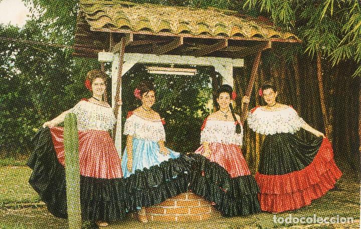 Postcards: COSTA RICA BELLAS DE LA ASOCIACION DE BAILES COSTARRICENSES .LUCIENDO EL TRAJE TIPICO NACIONAL